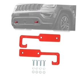 Ainuosen Ai-171 Front Tow Hooks Compatible With 2015-2023 Jeep Grand Cherokee Red Steel