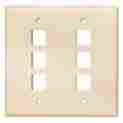 At30d-6-09 Allen Tel Products 6port Double Gang Faceplate Iv 766158667716