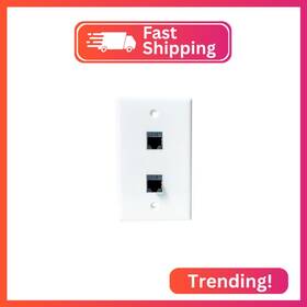 Boplat 2cat7-wh 2 Port Ethernet Cat7 Wall Plate Female To - Double Shielded Networ
