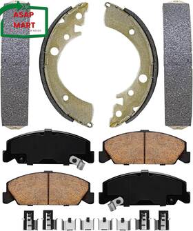 Detroit Axle 313043612698 - Brake Kit For 92-00 Honda Civic Front Ceramic Pads With Hardw