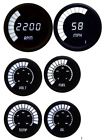 Eb-b9999w Intellitronix Universal Led Analog Bargraph Gauge Set In White Leds