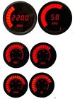 Eb-b999r Intellitronix Universal Complete Led Analog Bargraph Gauge Set In Red