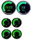 Eb-bs9999g Intellitronix Universal Complete Led Analog Bargraph Gauge Set In Green
