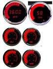 Eb-bs9999r Intellitronix Universal Led Analog Bargraph Gauge Set In Red Leds