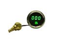 Eb-ms9116g Intellitronix Digital Fuel Temperature Gauge Sender Green Leds Chrome Bezel