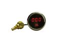 Eb-ms9116r Intellitronix Digital Fuel Temperature Gauge Sender Red Leds Chrome Bezel