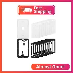 Fgb Fgb-wp-b-1 1-port Keystone Wall Plate With Low Voltage Mounting Bracket Single G