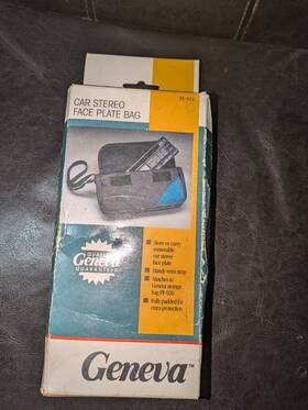 Pf-924 Geneva Vtg Nos Rare 90s Car Stereo Case Logic Removable Face Plate Storage Bag