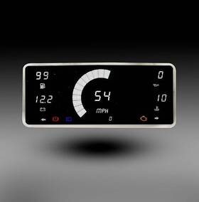 Dp10006w Intellitronix 6-gauge Micro Universal Panel White Led Digital Usa Made
