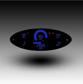 Intellitronix Dp10007b 6-gauge Universal Panel Blue Led Digital Usa Made