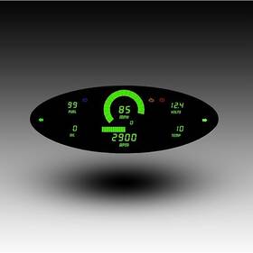 Intellitronix Dp10007g 6-gauge Universal Panel Green Led Digital Made In Usa