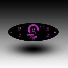 Intellitronix Dp10007k 6-gauge Universal Panel Pink Led Digital Made In Usa