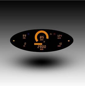 Intellitronix Dp10007o 6-gauge Universal Panel Amber/orange Led Digital Usa