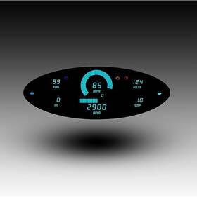 Intellitronix Dp10007t 6-gauge Universal Panel Teal Led Digital Made In Usa