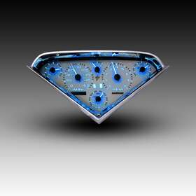 Wl6000b Intellitronix 1955-1959 Chevy Truck Analog Gauge Cluster White Faceplate Backlit Blue Leds