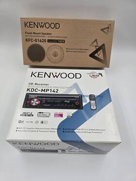 1904818986 Kenwood Cd Receiver W / Remote Detachable Faceplate 180 Watt Speakers New