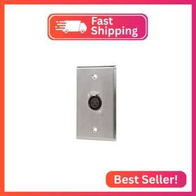 Monoprice 107396 Xlr Female 3 -pin One-port Zinc Alloy Wall Plate Silver