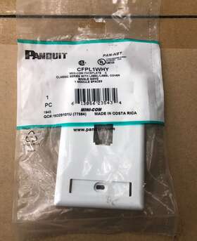 Cfpl1why Panduit Mini-com Faceplate C Single Gang 1 Module Lot Of 8 Units