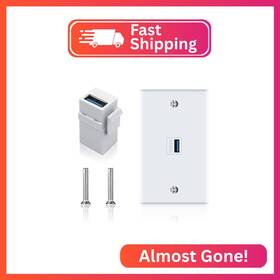 Poyiccot Poy-000683 Usb 3.0 Wall Plate 1port Keystone Jack Outlet For M