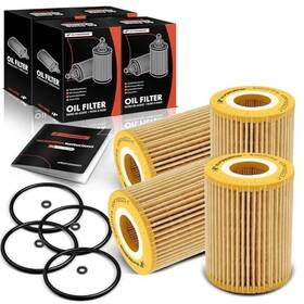 Apeof026 Premiumpartswhosale 4-pc 10k Miles Protection Oil Filter Compatible With Jeep Grand Cherokee &
