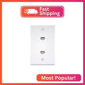 Vce 4330143902 Ethernet Wall Plate 2-port Ul Listed Cat6 Female To Jack Rj4