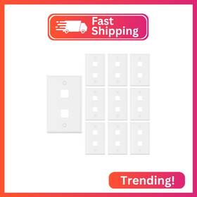 A175-2 Vce 2 Port Keystone Wall Plate Ul Listed 10-pack Single Gang Plates For