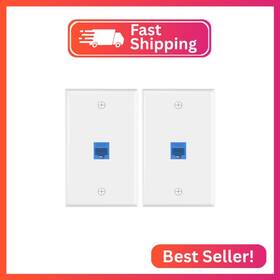 Wp1-226bl-2p-au Vce Ethernet Wall Plate Ul Listed 1-port Keystone Jack With Rj45 K