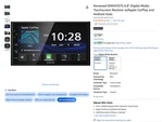 Kenwood DMX4707S 6.8" Stereo W/ Carplay Android-open Box!. Fixed Price $200.00.