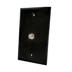 1 Port Coax Cable Wall Plate Glossy Black Single Gang Tv F-type Outlet.... Fixed Price $13.07.