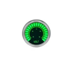 Intellitronix Green Led Voltmeter Gauge - Black Faceplate / Chrome Bezel. Fixed Price $103.97.