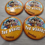 Exclusive First Visit Button Set Disneyland Resort Mickey Minnie Goofy. Fixed Price $8.88.