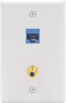 Vce Ethernet Coax Wall Plate (ul Listed), 4.49 2.76 0.37 Inches, Blue. Fixed Price $12.59.