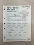 Kenwood KDC-715 KDC-8015 KDC-8016 Original Service Manual Free Shipping. Fixed Price $14.00.