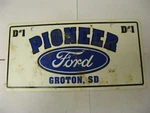 South Dakota Sd Pioneer Ford Groton D#1 Dealer Booster Front License Plate. Fixed Price $11.40.