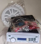 Boss Complete Marine Stereo System Audio Kit Receiver Speakers Antenna Works. Fixed Price $67.99.