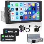 7" Single 1DIN Touch Screen Stereo Bluetooth Radio Apple/android Carplay Gps. Fixed Price $32.79.