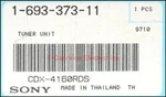 Sony 1-693-373-11 Am Fm Tuner Assembly For Car Audio Cdx / Xr New In Box. Fixed Price $21.25.