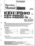 Pioneer KEH-P990, Multi-cd/dsp Fm/am Tuner Deck Amp, Service Manual. Fixed Price $20.00.