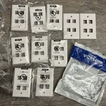 Vce 4 Port Keystone Wall Plate 10 Pack Low Voltage Bracket CAT6A Jack White. Fixed Price $49.00.