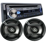 2X Pioneer 6.5" Speakers + Audiotek 1-DIN Car Stereo Bluetooth Cd Am Fm Receiver. Fixed Price $119.99.