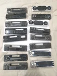 Vintage Car Radio Faceplate Lot 12- Kenwood, Jvc, Sony Sanyo Pioneer Panasoni. Fixed Price $61.00.