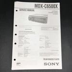 Sony MDX-C6500X Service Manual. Fixed Price $13.00.