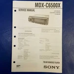 Sony MDX-C6500X Service Manual Original Paper Oem Repair Guide Usa. Fixed Price $37.44.