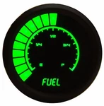 1/16" Universal Analog Fuel Gauge Green Leds Black Bezel 52MM Made In The Usa. Fixed Price $76.95.