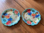 (2) The Pioneer Woman Dinner Melamine Delaney Teal 10.7 Plates New. Fixed Price $15.99.