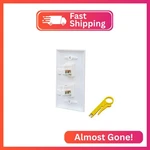 Bupldet Ethernet Punch Down Wall Plate 2 Port With Tool - Single Gang CAT6 RJ45. Fixed Price $14.20.