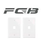 2X Fgb 1-PORT Keystone Wall Plate Low-profile Single Gang For RJ45, Hdmi. Fixed Price $5.99.