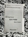 Pioneer KEH-P4800 Cd & Cassette Owners Operation Manual 1998 Original Booklet. Fixed Price $16.50.