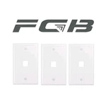 3X Fgb 1-PORT Keystone Wall Plate Low-profile Single Gang For RJ45, Hdmi. Fixed Price $7.99.