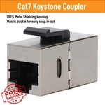 Yoemely 1PT RJ45 Wall Plate CAT7 Keystone Coupler White 2PK. Fixed Price $34.99.